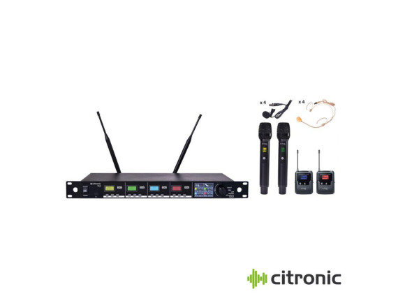 Central de Microfones UHF Profissional Sem Fios 4 Canais Central de Microfones UHF Profissional Sem Fios 4 Canais